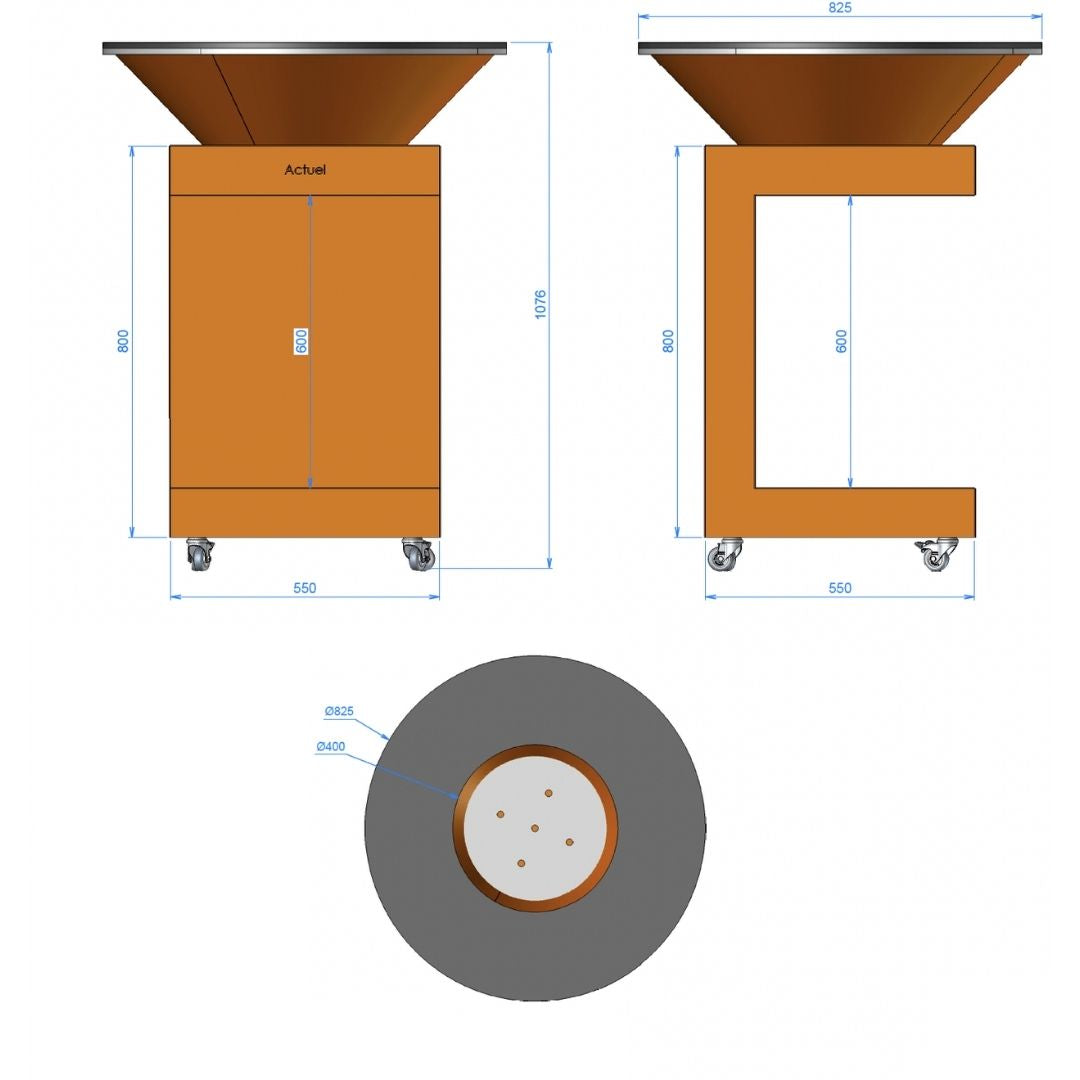 PLANCHA-BRASERO-BARBECUE : C-COOK 980mm