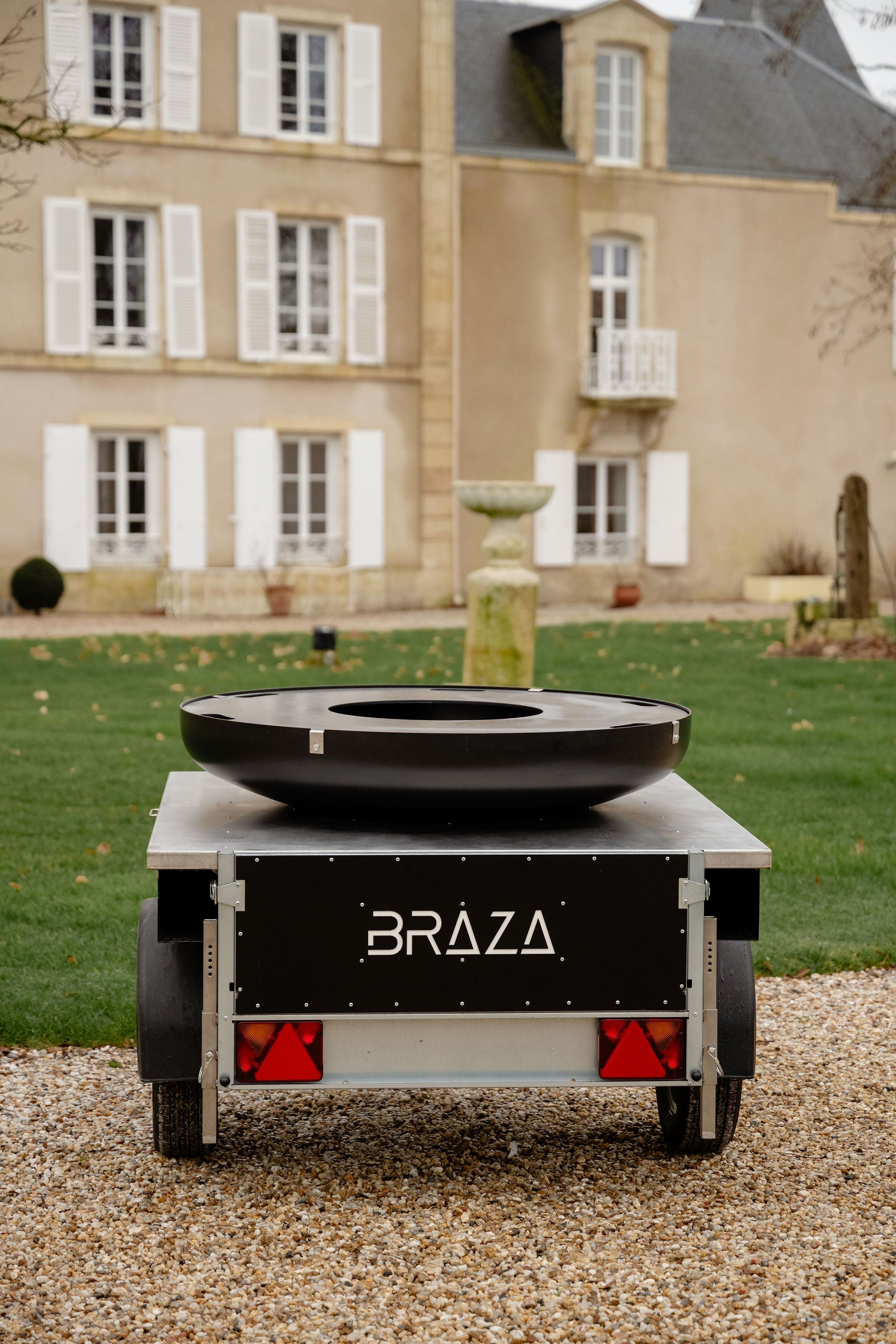 Brasero sur remorque