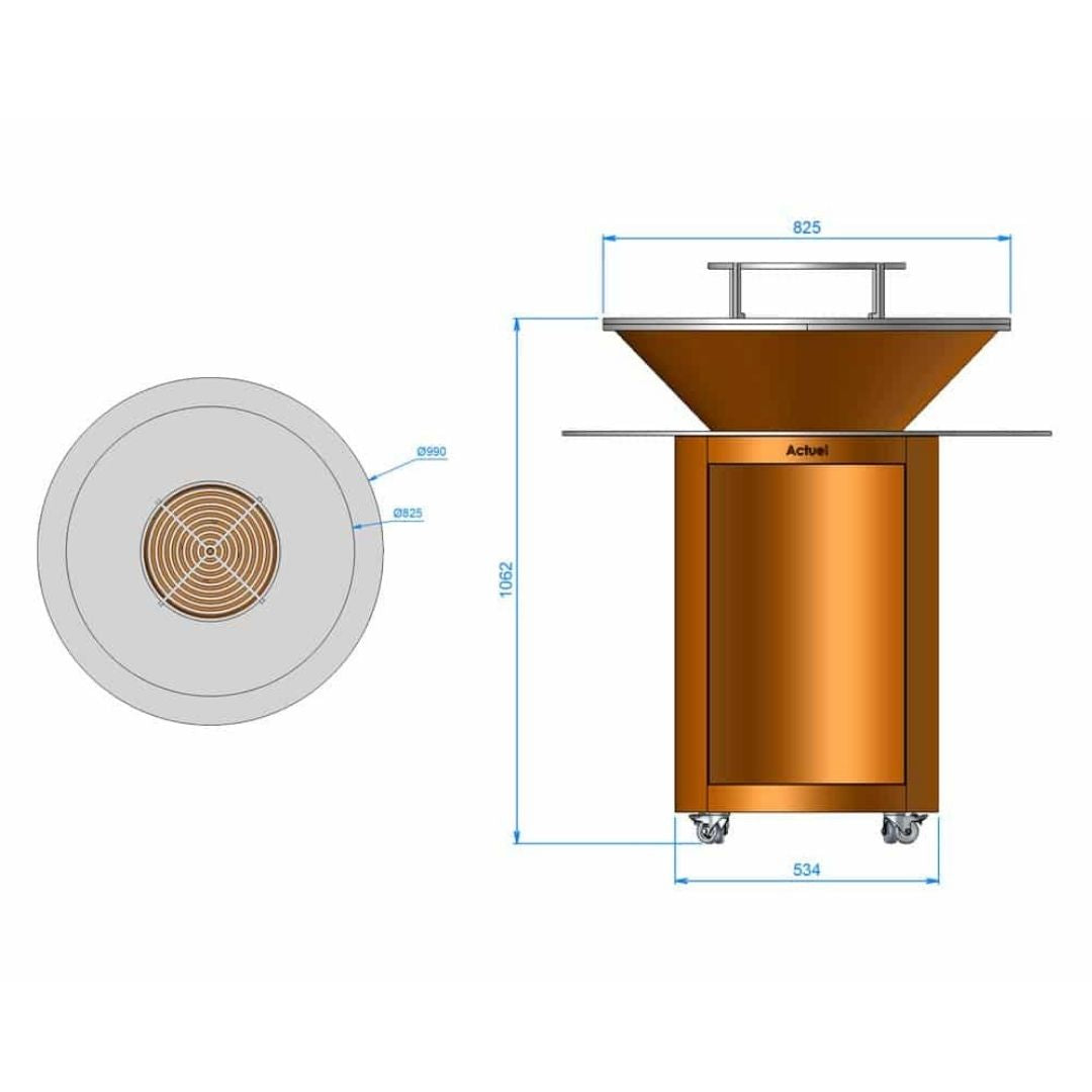 PLANCHA-BRASERO-BARBECUE : RONDO 980mm