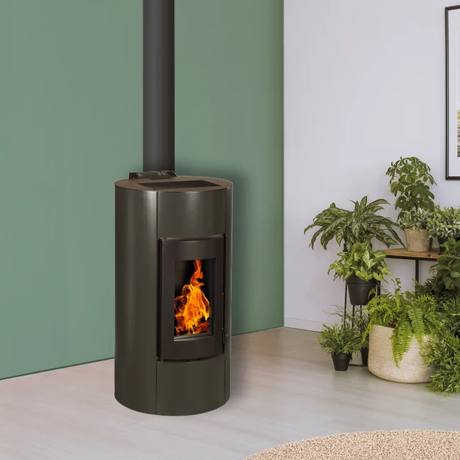 Poêle à Granulés Etanche - EMAFLAM NALA Noir - 8.9 kW
