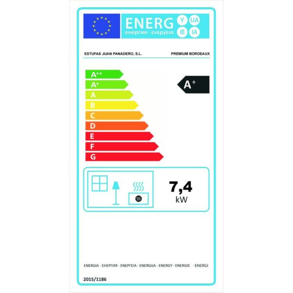 JUAN PANADERO POELE A BOIS BORDEAUX PREMIUM 7,4 KW – Image 3
