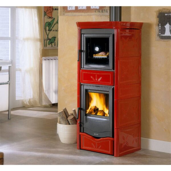 POELE A BOIS BOUILLEUR TERMONICOLETTA FORNO DSA 4.0 BORDEAUX 16KW – Image 4