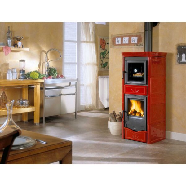 POELE A BOIS BOUILLEUR TERMONICOLETTA FORNO DSA 4.0 BORDEAUX 16KW – Image 3